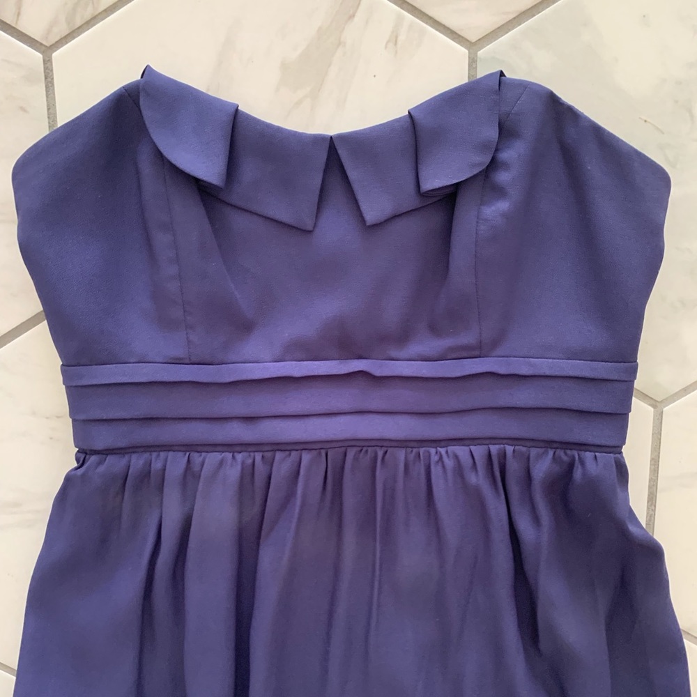 BCBGeneration strapless empire maxi dress in blue